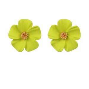 Green Floral Earrings A1319